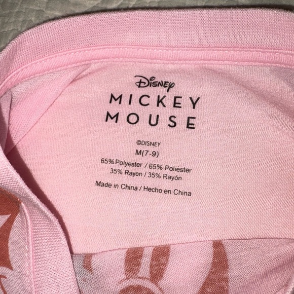 Disney Mickey Mouse Short Sleeve Tee Size 7-8 - Picture 4 of 4